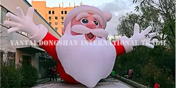 Christmas decoration inflatable Santa Claus outdoors half the body on the wall for Christmas event
Christmas decoration inflatable Santa Claus outdoors half the body on the wall for Christmas event