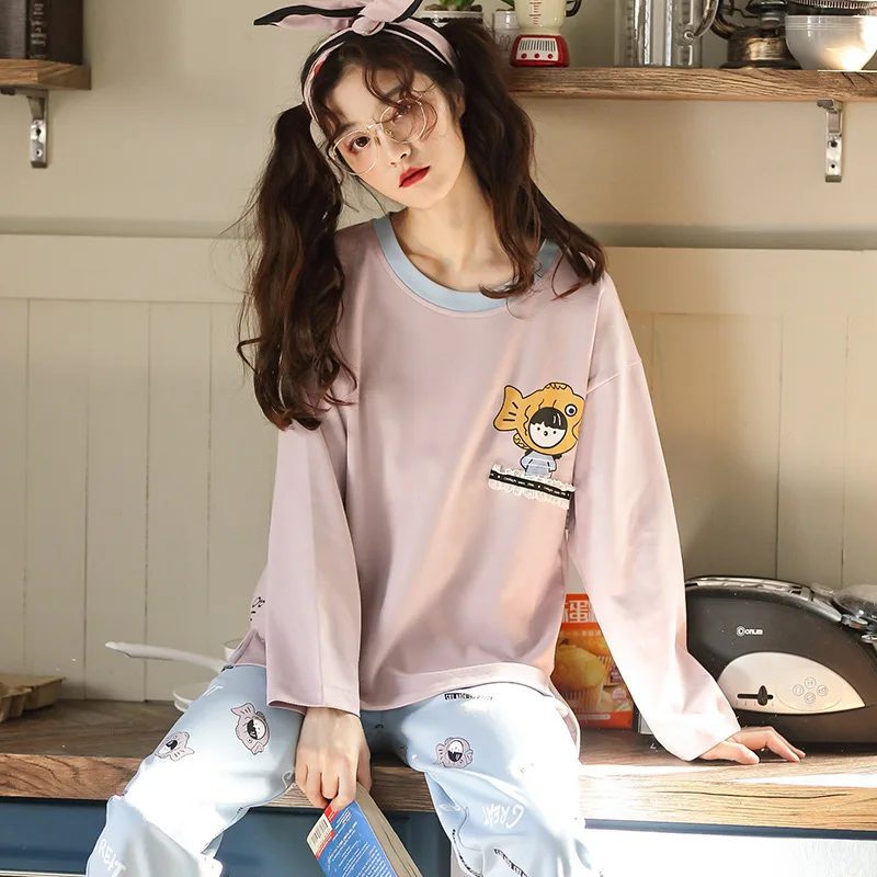 5652 # Small Fish GIRL'S Emblem Pullover LZ WOMEN'S Long Sleeve Pajamas Homewear Set Series
5652 # Small Fish GIRL'S Emblem Pullover LZ WOMEN'S Long Sleeve Pajamas Homewear Set Series
