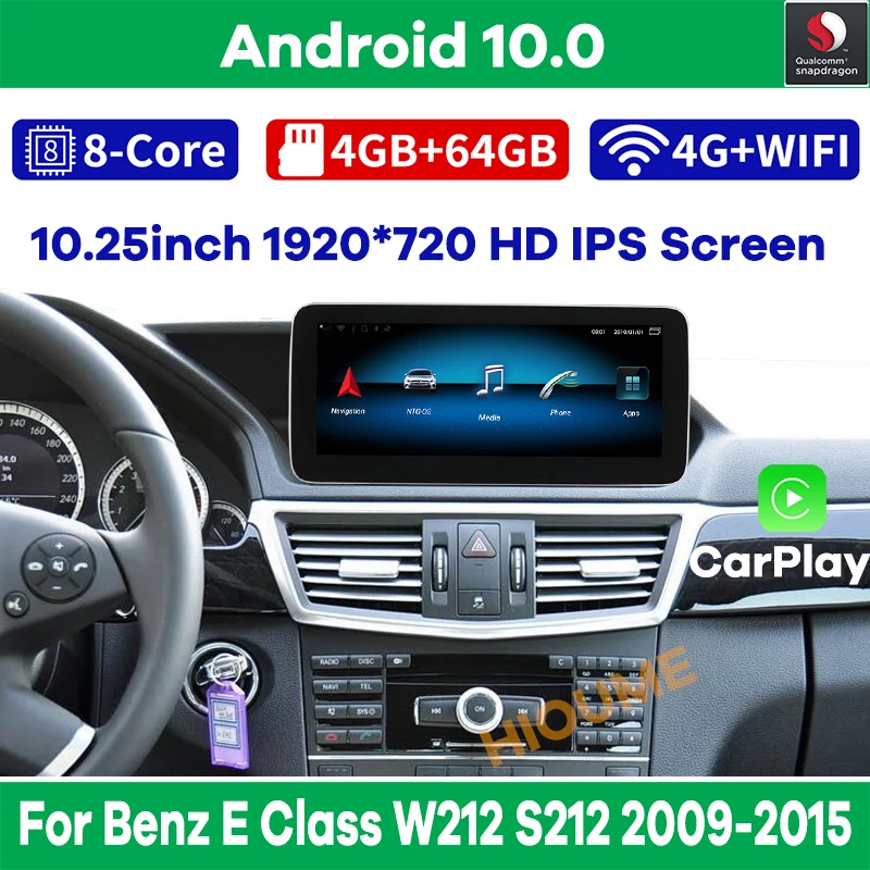 Автомобильный мультимедийный плеер Snapdragon с GPS радио для Mercedes Benz E Class W212 E200 E230 E260 E300