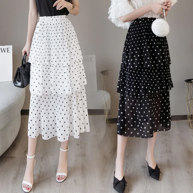 Photo Shoot Spring And Summer New Style Polka Dot Chiffon Cake Dress Mid-length Skirt Women's Dotted West Mia Holiday Skirt
Photo Shoot Spring And Summer New Style Polka Dot Chiffon Cake Dress Mid-length Skirt Women's Dotted West Mia Holiday Skirt