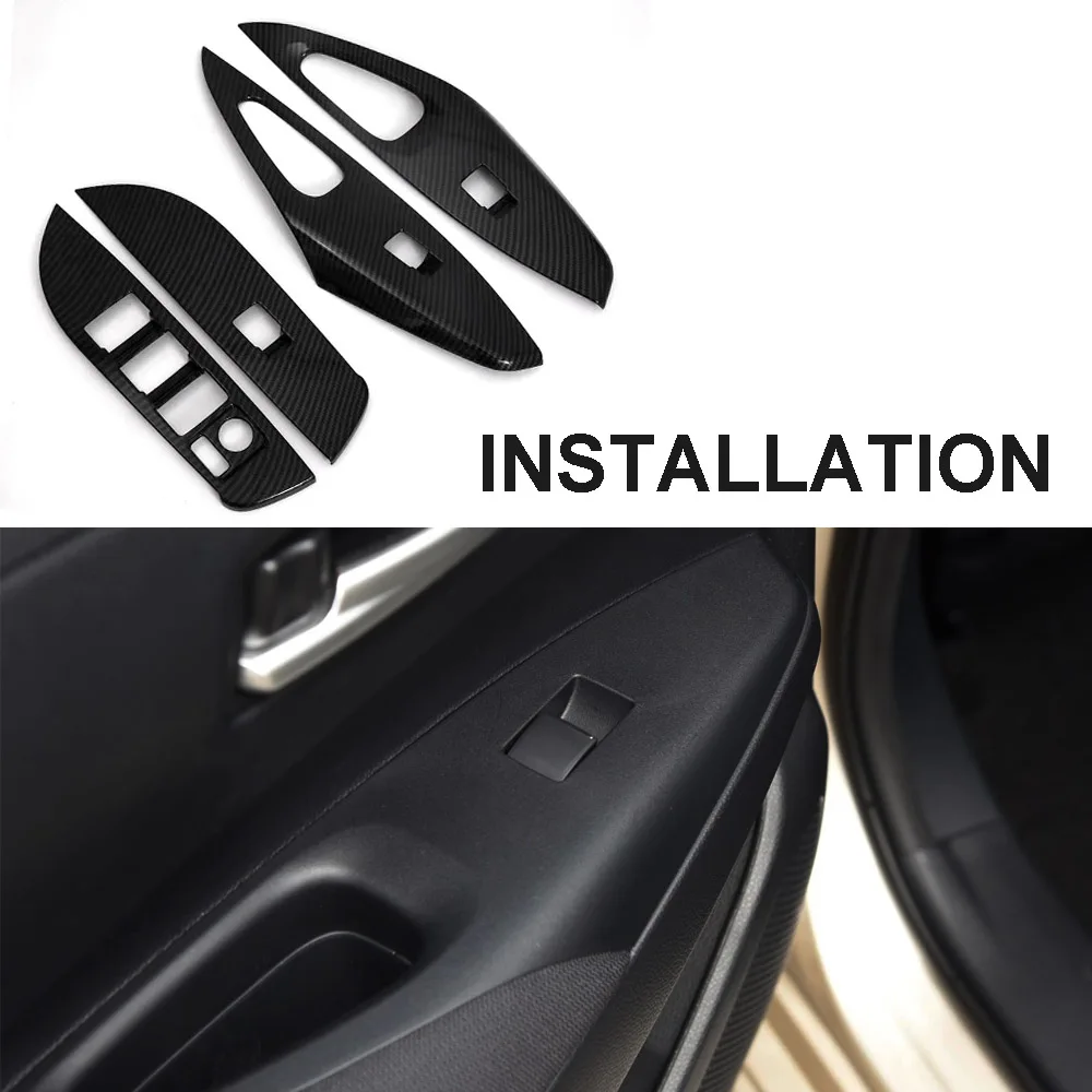 JEAZEA 4pcs Carbon Fiber Plastic Door Window Lift Switch Button Frame Cover Trim Panel Sticker Fit for Toyota Corolla 2019
JEAZEA 4pcs Carbon Fiber Plastic Door Window Lift Switch Button Frame Cover Trim Panel Sticker Fit for Toyota Corolla 2019