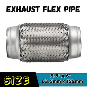 63.5x152mm Car Exhaust Muffler Pipe Exhaust Flex Pipe Tip Dual Braid Tail Tube 6"x2.5" Universal
63.5x152mm Car Exhaust Muffler Pipe Exhaust Flex Pipe Tip Dual Braid Tail Tube 6"x2.5" Universal