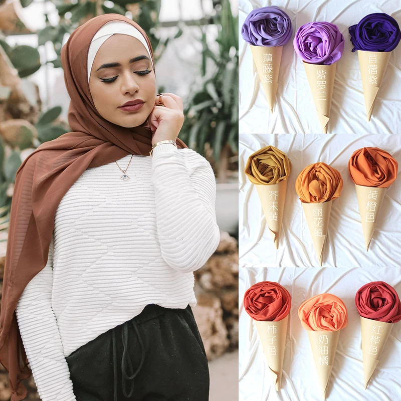 Muslim Hijab Chiffon Scarf Women Headscarf Shawl Turban Wraps Islamic Scarves Bandana Scarfs Foulard Femme Hijabs Mousseline
Muslim Hijab Chiffon Scarf Women Headscarf Shawl Turban Wraps Islamic Scarves Bandana Scarfs Foulard Femme Hijabs Mousseline