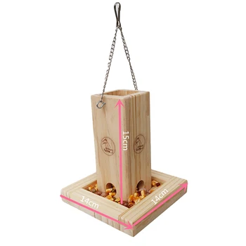 Wooden Bird Feeders Hanging Type Outdoor Pet Bird Seeds Food Feeder Tree Garden Snacks Bucket Holder Bird Feeder Feed Station
Wooden Bird Feeders Hanging Type Outdoor Pet Bird Seeds Food Feeder Tree Garden Snacks Bucket Holder Bird Feeder Feed Station