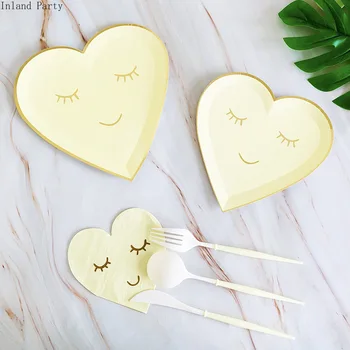 32pcs Disposable Tableware Set Smiley Love Paper Plate Straw Cup Hot Stamping for Wedding Birthday Decoration Party Supplies
32pcs Disposable Tableware Set Smiley Love Paper Plate Straw Cup Hot Stamping for Wedding Birthday Decoration Party Supplies
