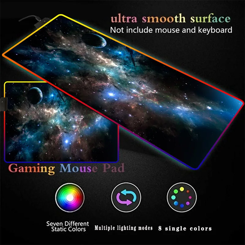 Universe Space Gaming Large RGB Mouse Pad Gamer Computer Mousepad RGB Backlit Mause Pad Desk Keyboard LED Mice Mat Multiple Size
Universe Space Gaming Large RGB Mouse Pad Gamer Computer Mousepad RGB Backlit Mause Pad Desk Keyboard LED Mice Mat Multiple Size