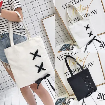 Folding Shopping Bag Women's Casual Lace-up Canvas Tote Bags Female Single Shoulder Cloth Bag Reusable Shopper Bags 2019 #57
Folding Shopping Bag Women's Casual Lace-up Canvas Tote Bags Female Single Shoulder Cloth Bag Reusable Shopper Bags 2019 #57