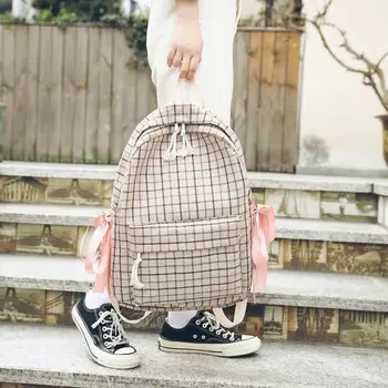 Female Shoulder Bag Portable Large Capacity Plaid Style Canvas College Backpack Teenagers Handbag Travel Backpack GIRL
Female Shoulder Bag Portable Large Capacity Plaid Style Canvas College Backpack Teenagers Handbag Travel Backpack GIRL