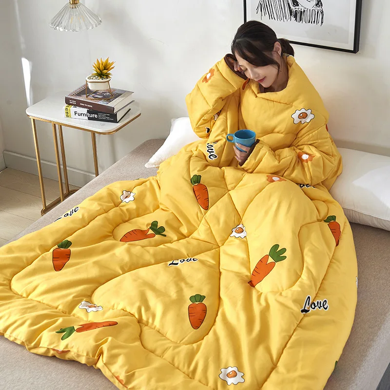 Printed Bedding with Sleeves Lazy Quilt Thickened Keep Warm Multifunctional Family Comforter Sleeping Anti-kick Quilt Comforter
Printed Bedding with Sleeves Lazy Quilt Thickened Keep Warm Multifunctional Family Comforter Sleeping Anti-kick Quilt Comforter