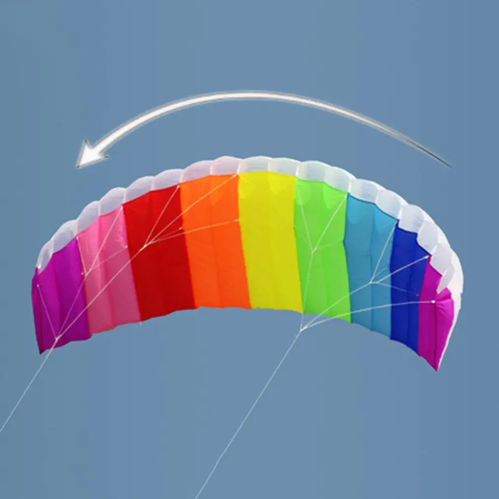1.4/2/2.7m Rainbow Dual Line Kitesurfing Stunt Parachute Soft Parafoil Surfing Kite Sport Kite Large Outdoor Beach Flying Kite
1.4/2/2.7m Rainbow Dual Line Kitesurfing Stunt Parachute Soft Parafoil Surfing Kite Sport Kite Large Outdoor Beach Flying Kite