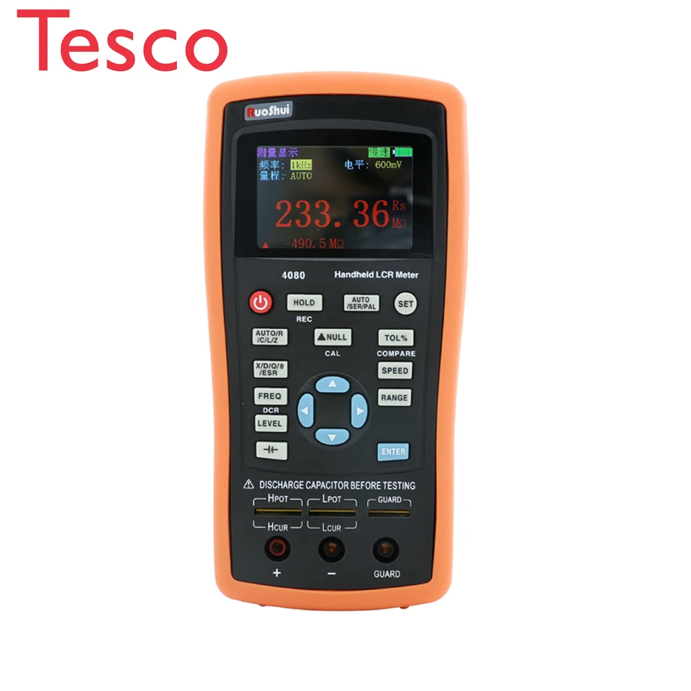 4080 RuoShui 100KHz Inductance, L, Capacitance, C, Resistance, R. Handheld LCR Bridge LCR Meter
4080 RuoShui 100KHz Inductance, L, Capacitance, C, Resistance, R. Handheld LCR Bridge LCR Meter
