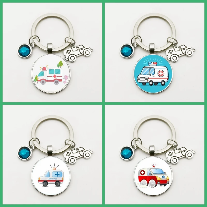 New Ambulance Nine Color Creative Crystal Jewelry Keyring Glass Pendant Doctor Keychain Nurse Souvenir Graduate Gift Handmade
New Ambulance Nine Color Creative Crystal Jewelry Keyring Glass Pendant Doctor Keychain Nurse Souvenir Graduate Gift Handmade