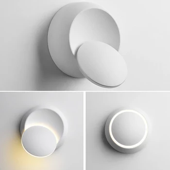 Wall Lamp LED 360 degree rotation adjustable bedside lights white Black creative wall lamp Black modern aisle round lamp 
Wall Lamp LED 360 degree rotation adjustable bedside lights white Black creative wall lamp Black modern aisle round lamp