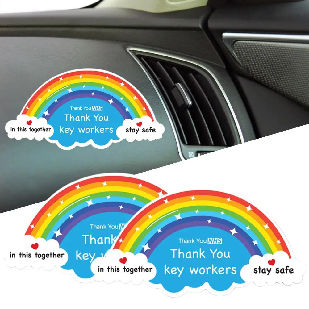 Car Stickers 2/10/20 Pcs A5 A6 Thank You NHS Sticker Rainbow Waterproof Vinyl Signs Window Car Taxi Van Shop Sticker
Car Stickers 2/10/20 Pcs A5 A6 Thank You NHS Sticker Rainbow Waterproof Vinyl Signs Window Car Taxi Van Shop Sticker