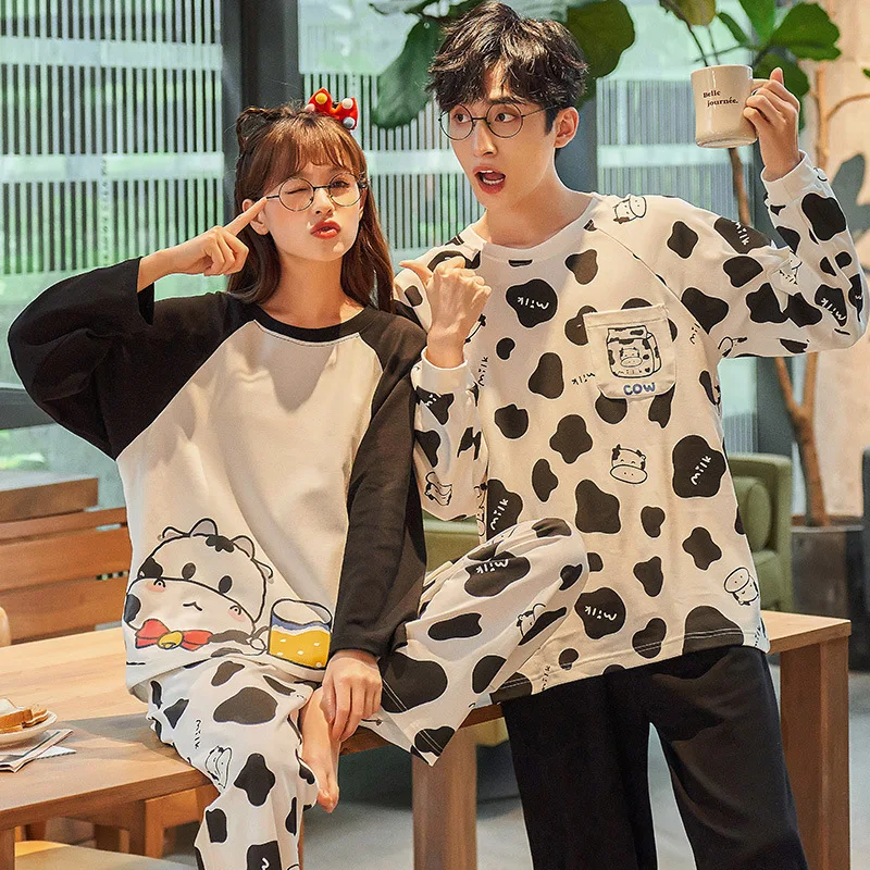 Autumn New Cotton Women And Men Two Piece Trousers Suit Loungewear Comfortable Sleepwear Loose Casual Loves Leisure Pajamas Set
Autumn New Cotton Women And Men Two Piece Trousers Suit Loungewear Comfortable Sleepwear Loose Casual Loves Leisure Pajamas Set