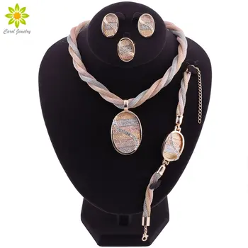 African Jewelry Set Fashion Indian Jewelry Sets Bridal Wedding Party Elegant Women Round Design Necklace Bracelet Earrings Ring
African Jewelry Set Fashion Indian Jewelry Sets Bridal Wedding Party Elegant Women Round Design Necklace Bracelet Earrings Ring