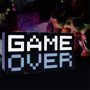 Game Over LED Neon Night Light Voice Control Game Icon Light Toys Dimmable Bar Atmosphere Lampara Club KTV Decorative Table Lamp
Game Over LED Neon Night Light Voice Control Game Icon Light Toys Dimmable Bar Atmosphere Lampara Club KTV Decorative Table Lamp
