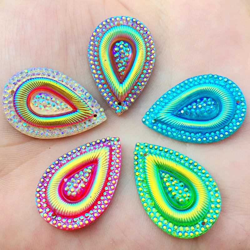 12pcs AB Resin Rhinestone Crystal Flatback Water drop Stone 2 holes DIY button -Y47A
12pcs AB Resin Rhinestone Crystal Flatback Water drop Stone 2 holes DIY button -Y47A
