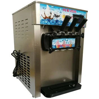 18L / H Three Flavors Soft Ice Cream Machine Commercial Ice Cream Maker 110V/ 220V