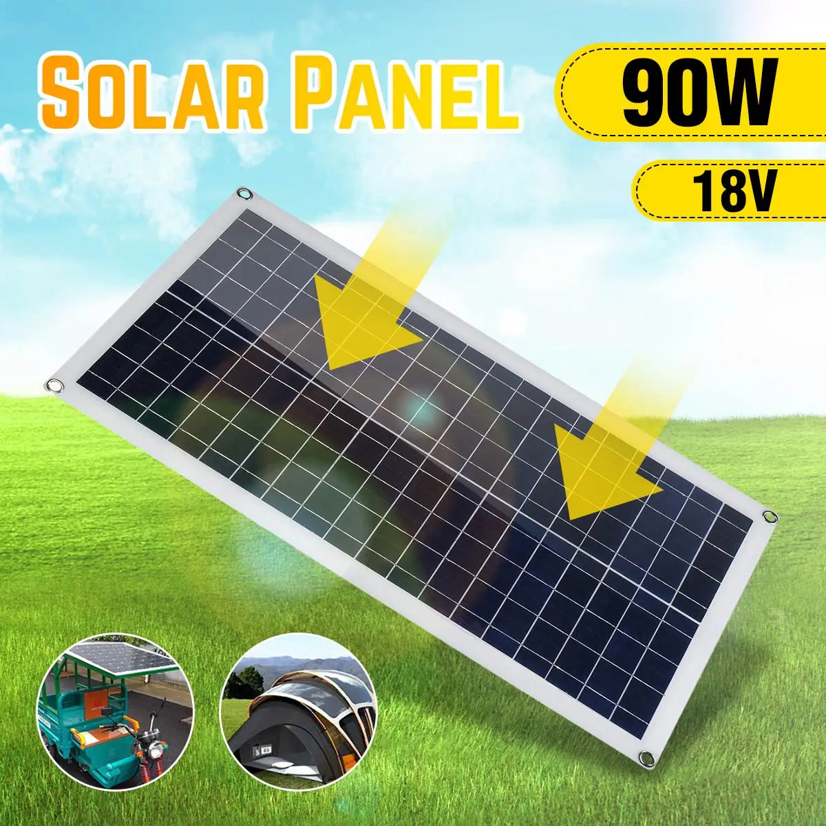 90W Solar Panel USB 18V Polycrystalline Solar Cell Module Waterproof for Outdoor Camping Car Boat Emergency Light Charger
90W Solar Panel USB 18V Polycrystalline Solar Cell Module Waterproof for Outdoor Camping Car Boat Emergency Light Charger