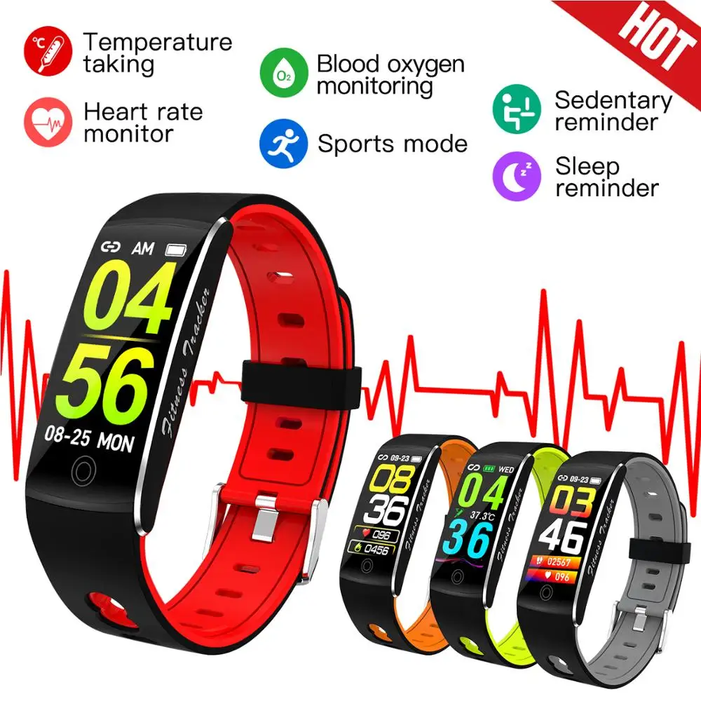 Smart Watch With Temperature Measurement Heart Rate Blood Oxygen Monitor Pulse Oximeter hyperthermia warning Fitness Trackers
Smart Watch With Temperature Measurement Heart Rate Blood Oxygen Monitor Pulse Oximeter hyperthermia warning Fitness Trackers
