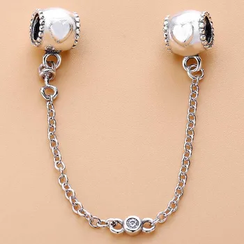 Original Embossed Love Heart With Crystal Safety Chain Beads Fit 925 Sterling Silver Charm Bracelet Bangle Diy Jewelry
Original Embossed Love Heart With Crystal Safety Chain Beads Fit 925 Sterling Silver Charm Bracelet Bangle Diy Jewelry