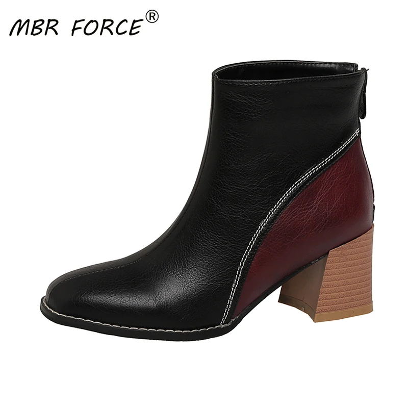 MBR FORCE Fashion Autumn Spring Women Cool Boots PU High Heel Ankle Boots back Zipper Winter Ladies Boots Black White large size
MBR FORCE Fashion Autumn Spring Women Cool Boots PU High Heel Ankle Boots back Zipper Winter Ladies Boots Black White large size