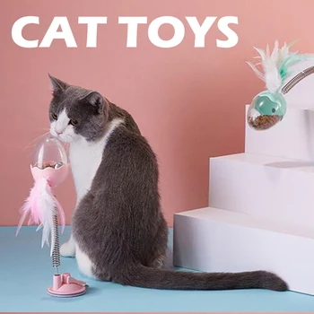 Cat Teaser Toy Plastic Cats Interactive Toy With Bottom Sucker Elastic Spring Feather Bell Kitten Training Leakage Food Toy
Cat Teaser Toy Plastic Cats Interactive Toy With Bottom Sucker Elastic Spring Feather Bell Kitten Training Leakage Food Toy