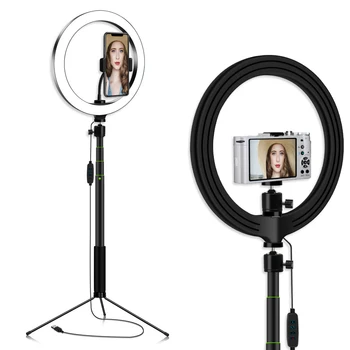 10in USB Interface Dimmable LED Selfie Round Light Camera Phone Photography Video Makeup Lamp With Phone Clip
10in USB Interface Dimmable LED Selfie Round Light Camera Phone Photography Video Makeup Lamp With Phone Clip