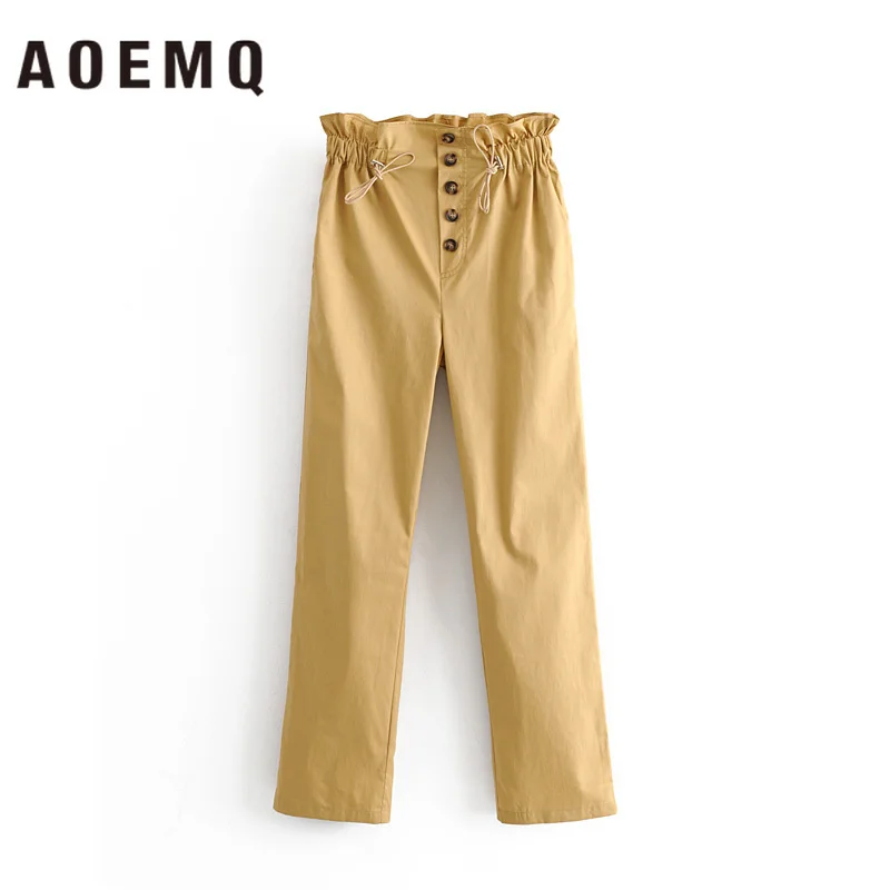 AOEMQ Fashion Pants Punk Preppy Club Trousers Elastic Pleated Adjustable Waist Pants Khaki Solid Color Button Pockets Pants
AOEMQ Fashion Pants Punk Preppy Club Trousers Elastic Pleated Adjustable Waist Pants Khaki Solid Color Button Pockets Pants