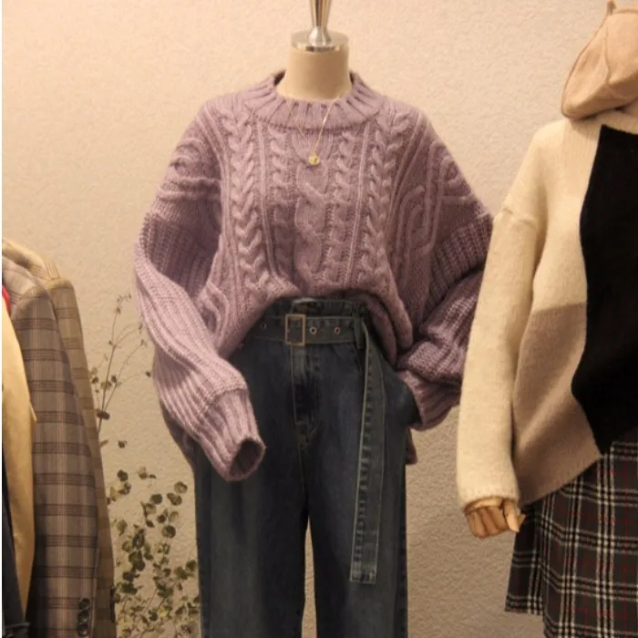 Autumn Sweater New Style Women Wear Retro Round Collar Knitted Twist Pullover Sweater 2020 Pullovers Sweater Women
Autumn Sweater New Style Women Wear Retro Round Collar Knitted Twist Pullover Sweater 2020 Pullovers Sweater Women