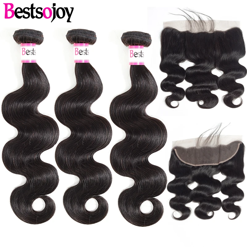 Bestsojoy Brazilian Body Wave Bundles With Frontal Remy Ear to Ear Lace Frontal With Human Hair Bundles 13*4 Lace Frontal
Bestsojoy Brazilian Body Wave Bundles With Frontal Remy Ear to Ear Lace Frontal With Human Hair Bundles 13*4 Lace Frontal