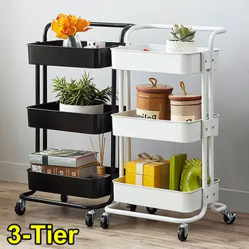 3 Tier Storage Trolley Cart Save Space Kitchen Organizer Bathroom Movable Rack Wheels Household Stand Holder Bathroom Gadgets
3 Tier Storage Trolley Cart Save Space Kitchen Organizer Bathroom Movable Rack Wheels Household Stand Holder Bathroom Gadgets