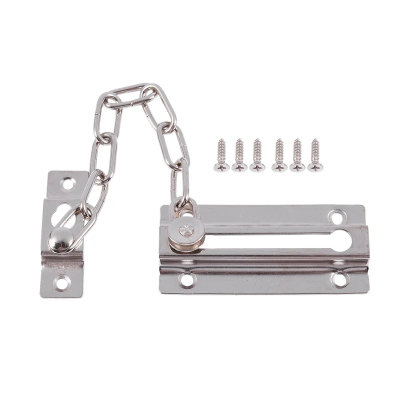 Door chain Security chain Hardware Door lock extruded Chain door Chain door Guard nickel matt