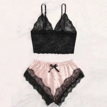 2Pcs Women Sexy Satin Lingerie Underwear Sets Babydoll Nightwear Sleepwear Silk Strap Solid Color Lace Sets 2020 NEW
2Pcs Women Sexy Satin Lingerie Underwear Sets Babydoll Nightwear Sleepwear Silk Strap Solid Color Lace Sets 2020 NEW