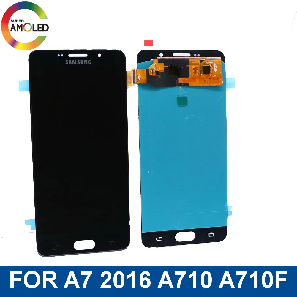 Super AMOLED LCD A7 For Samsung Galaxy A7 2016 A710 A710F A710M mobile phone Display Touch Screen Assembly+ brightness control
Super AMOLED LCD A7 For Samsung Galaxy A7 2016 A710 A710F A710M mobile phone Display Touch Screen Assembly+ brightness control