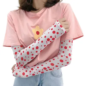 Kr Women Girl Summer Ice Silk Arm Sleeves Cover Retro Colored Polka Dot Print UV Protection Driving Cycling Sunscreen Gloves
Kr Women Girl Summer Ice Silk Arm Sleeves Cover Retro Colored Polka Dot Print UV Protection Driving Cycling Sunscreen Gloves