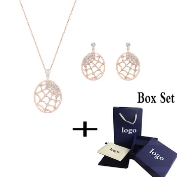High Quality Fashion Trends New PRECISELY Pendant Set Rose Gold Round Spider Web Iced Crystal Crystal Jewelry Crystal Necklace
High Quality Fashion Trends New PRECISELY Pendant Set Rose Gold Round Spider Web Iced Crystal Crystal Jewelry Crystal Necklace
