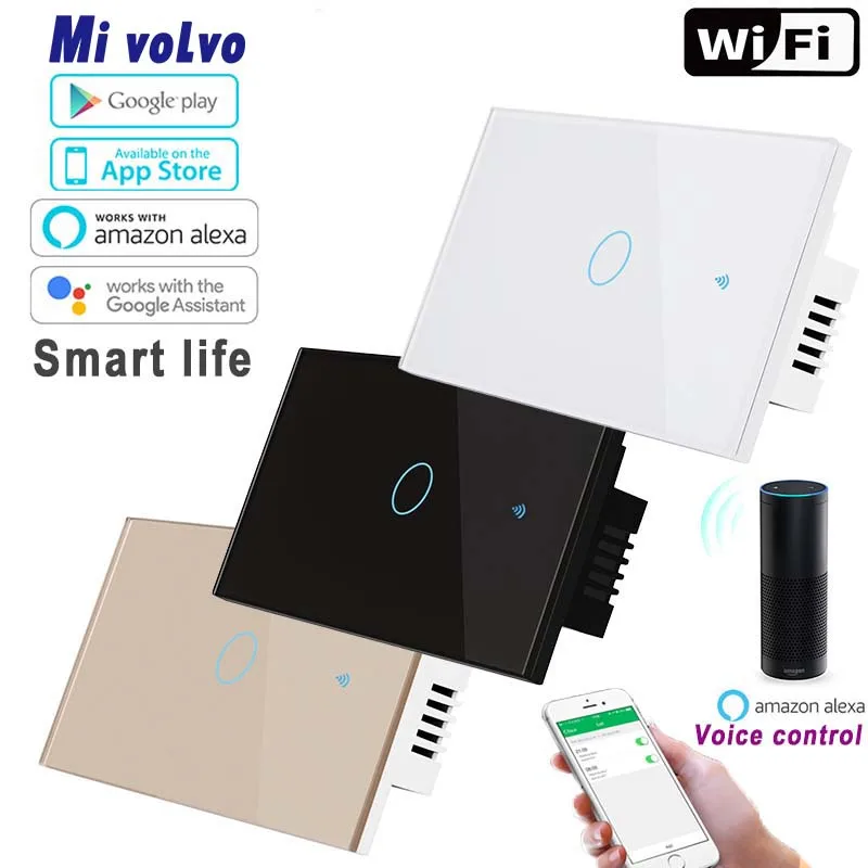 WIFI smart light switch APP smart life remote control single line control switch compatible with Alexa Google Home voice control
WIFI smart light switch APP smart life remote control single line control switch compatible with Alexa Google Home voice control
