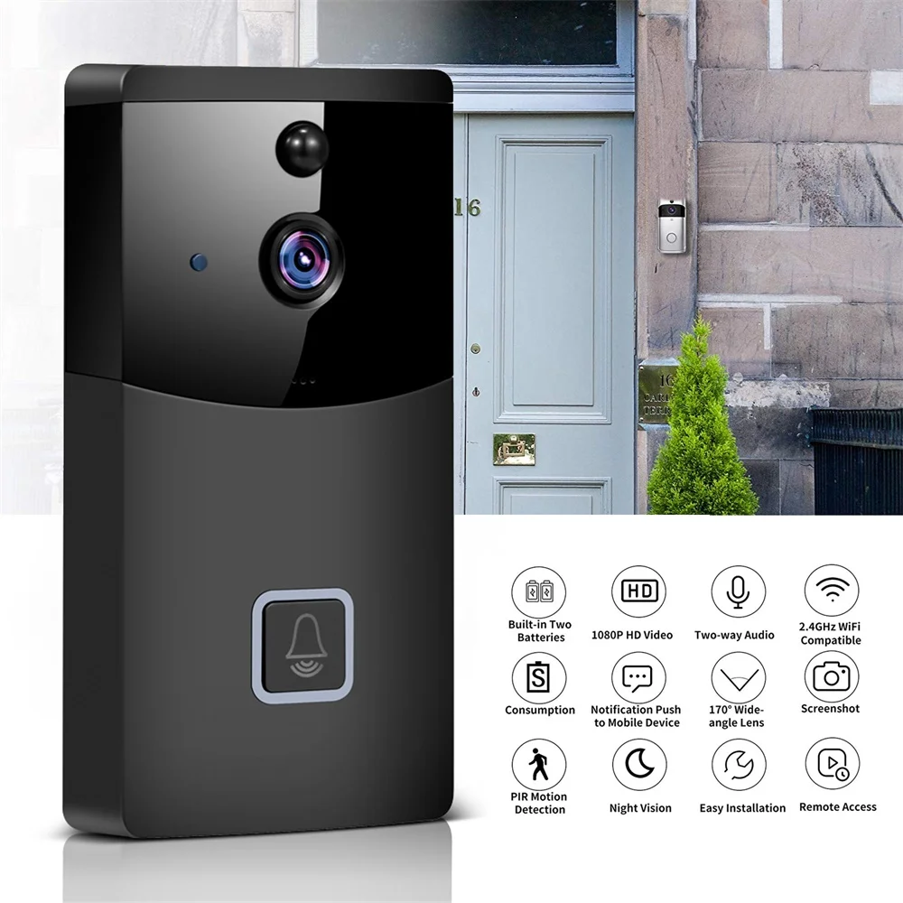 Smart IP Video Intercom 2.4G WI-FI Video Door Phone Door Bell 720P/1080P WIFI Doorbell Camera IR Alarm Wireless Security Camera
Smart IP Video Intercom 2.4G WI-FI Video Door Phone Door Bell 720P/1080P WIFI Doorbell Camera IR Alarm Wireless Security Camera