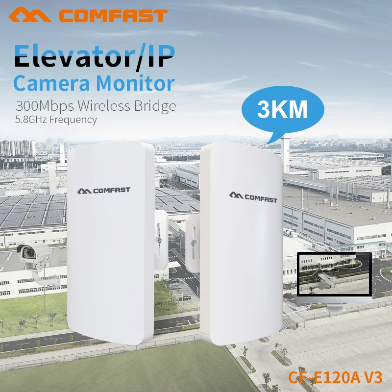 3KM long Range Outdoor Mini CPE bridge 300Mbps POE Router WDS Wireless Bridge Range Extender 5.8Ghz Wifi Repeater Antenna IP cam
3KM long Range Outdoor Mini CPE bridge 300Mbps POE Router WDS Wireless Bridge Range Extender 5.8Ghz Wifi Repeater Antenna IP cam