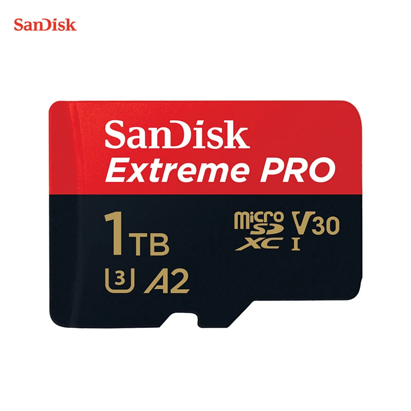 SanDisk 1TB Micro SD card memory card V30 U3 4K Extreme Ultra-Speed Mobile Edition Read speed 170MB/s Write speed 90MB/s A2
SanDisk 1TB Micro SD card memory card V30 U3 4K Extreme Ultra-Speed Mobile Edition Read speed 170MB/s Write speed 90MB/s A2