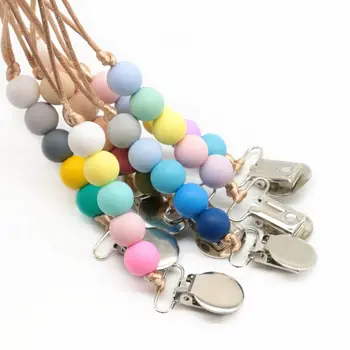 Baby Boys Girls Pacifier Chain Silicone Bead Teething Emboss Toy Infants Soother
Baby Boys Girls Pacifier Chain Silicone Bead Teething Emboss Toy Infants Soother