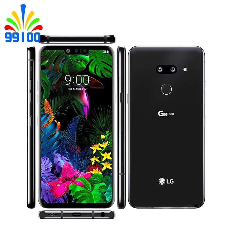 Восстановленный разблокированный Оригинальный сотовый телефон LG G8 ThinQ 6G + 128 Гб