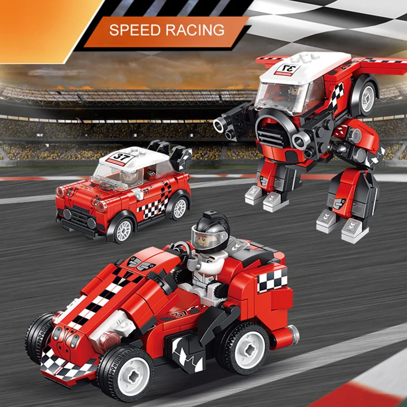 Deformed Building Blocks Racing Three-variable 3 In 1 Sports Car Small Particles Assembled Children's Building Blocks Toy
Deformed Building Blocks Racing Three-variable 3 In 1 Sports Car Small Particles Assembled Children's Building Blocks Toy