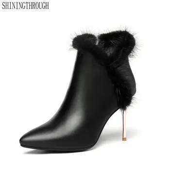 Genuine Leather Autumn Winter To Keep Warm Snow Boots Fashion Ankle Zipper Women Shoes Sexy Thin High Heel Party Ladies Shoes
Genuine Leather Autumn Winter To Keep Warm Snow Boots Fashion Ankle Zipper Women Shoes Sexy Thin High Heel Party Ladies Shoes