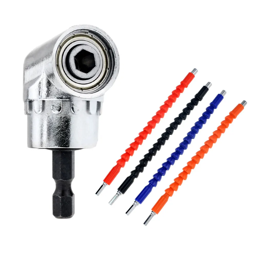 1/4" Inch Angle Bit Adapter Screwdriver Chucks And Wrenches 105 Degree Adjustable Angle Drill Adapter Flexible Shaft
1/4" Inch Angle Bit Adapter Screwdriver Chucks And Wrenches 105 Degree Adjustable Angle Drill Adapter Flexible Shaft