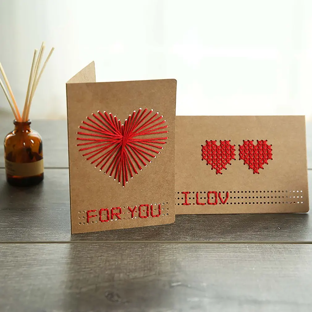 love heart greeting cards with envelope blessing gift cards f
