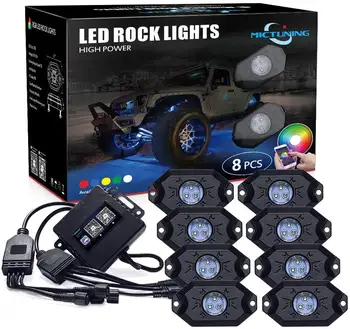 2nd-Gen RGB LED Rock Lights with Bluetooth Controller, Timing Function, Music Mode - 8 Pods Multicolor Neon LED Light Kit
2nd-Gen RGB LED Rock Lights with Bluetooth Controller, Timing Function, Music Mode - 8 Pods Multicolor Neon LED Light Kit
