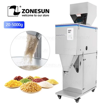 ZONESUN Food Racking Machine Granular Powder Materials Weighing Packing Machine Filling Machine 20-5000g For Seeds Coffee Bean
ZONESUN Food Racking Machine Granular Powder Materials Weighing Packing Machine Filling Machine 20-5000g For Seeds Coffee Bean
